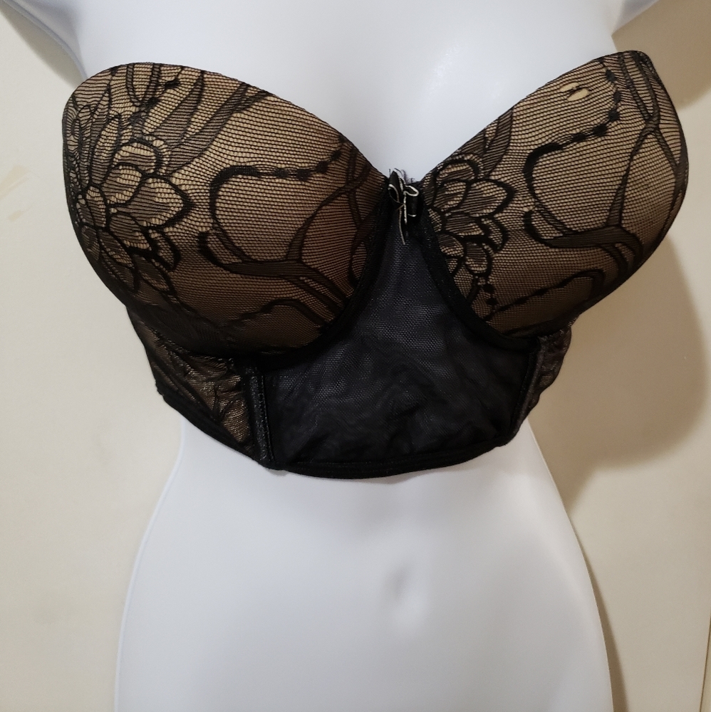 Fredericks of Hollywood size 34 C black and nude